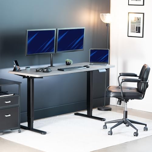 VIVO Dark Gray 60 x 24 in Standing Desk, DESK-KIT-2B6G