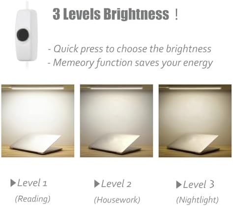 ASOKO 12 Inch Under Counter LED Lights Dimmable 5000K Plug in Light