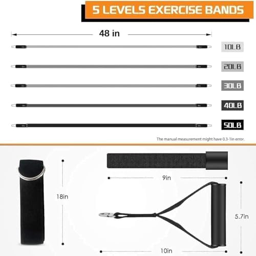 VEICK Resistance Bands with Handles, Exercise Tube Bands Set for Workouts