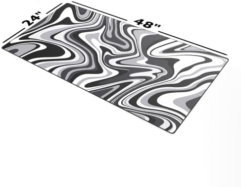 Gamer Boss - Gaming Mouse Pad - 48 x 24 Inches - 4mm Thick with Stitched Edges, Non-Slip Rubber Base, Premium Cloth Mousepad, Desk Mat for Laptop, Keyboard, Computer & PC (Mega, Swirl)