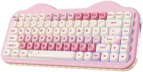 YUNZII C75 Cute 75% Wireless Mechanical Keyboard (Pink, Candy Switch)