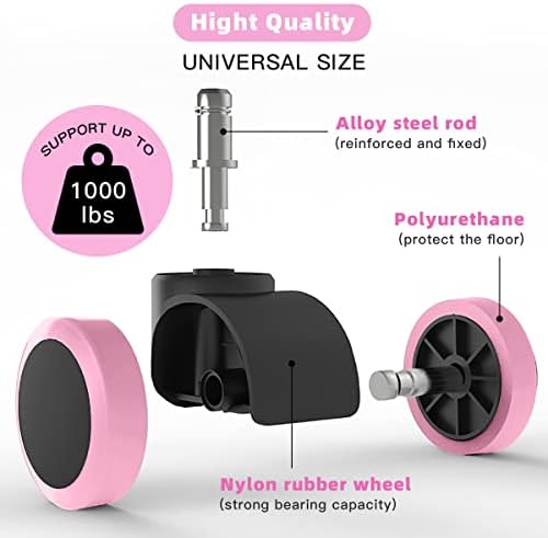 Omyoffice Replacement Office Chair Wheels 2", 1000LBS, Set of 5