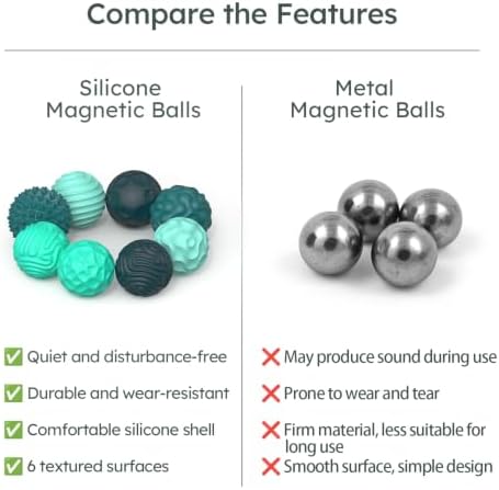 Magnetic Sensory Fidget Balls (8PCS), Weighted Magnet Balls Fidget Toys