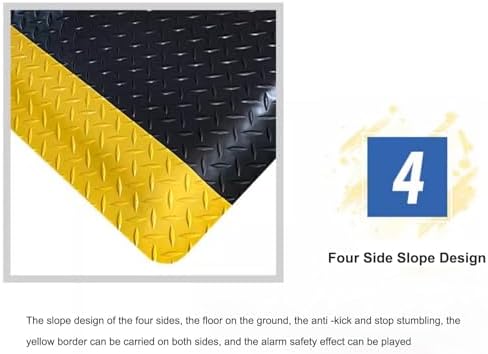 Vinyl Heavy Duty Diamond Sponge Pad,Industrial Anti-Fatigue Floor Mat,Non-Slip Waterproof Anti Fatigue Mat for Commercial Industrial Work.Green-50x30cm/19.69x11.81in