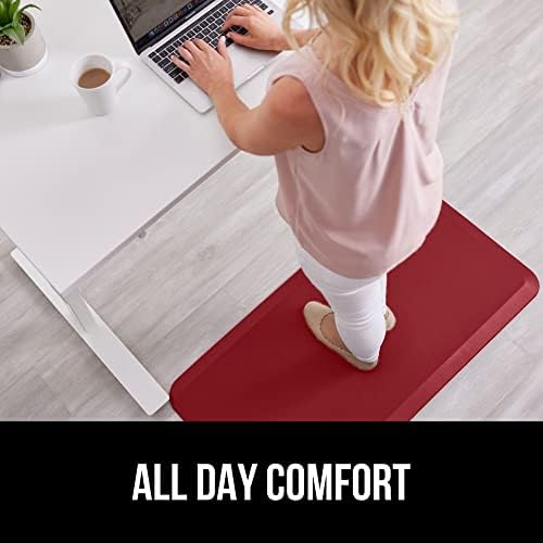 GORILLA GRIP Cushioned Antifatigue Kitchen Mat for Floor, 20x32, Red