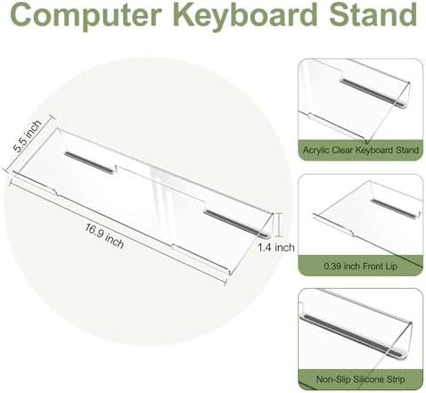 MOSISO Keyboard Stand&Wrist Rest Support for Keyboard &Mouse Pad Set