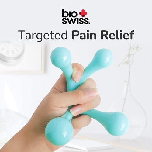 BioSwiss 2-Pack Handheld Full Body Massager, 4-Leg Pressure Point Tool for Back, Neck, and Shoulder, Includes 1 Large and 1 Small