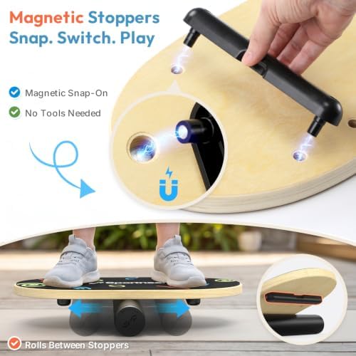 Sportneer Kids Balance Board, 4-Mode Adjustable Balance Trainer
