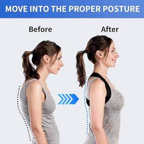 Lukvcoe Posture Corrector Women Men, Adjustable Upper Back Neck Shoulder
