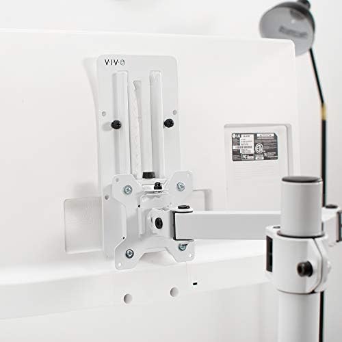 VIVO Height Adjustable VESA Adapter for Single 13 to 27 inch Monitor, Accessory Bracket Kit for Individual Screen, White, STAND-VAD3W