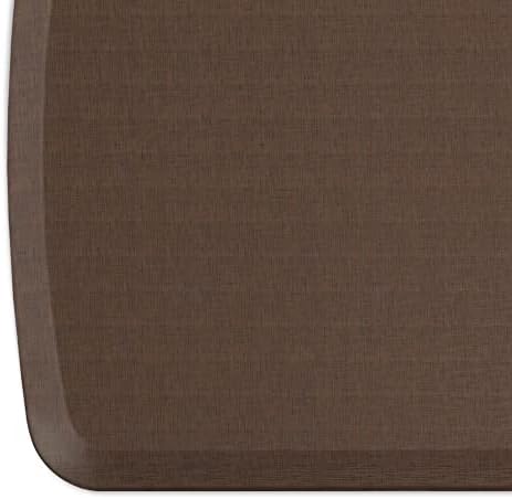 GelPro Elite Premier Gel & Foam Cushioned Anti-Fatigue Kitchen Floor Comfort Mat, Padded Stain-Resistant, Waterproof, Non-Slip Comfort Padded Desk/Office Mat, 20" x 48", Linen Truffle