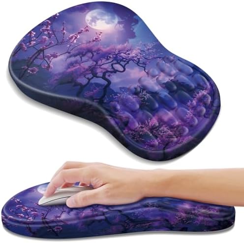 YIWEI Ergonomic Mouse Pad with Wrist Rest for Carpal Tunnel Pain Relief