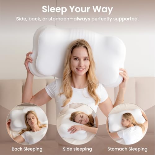 Alcedo Cervical Memory Foam Pillow, Adjustable Neck Support