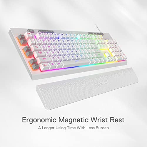 Redragon K512 RGB Membrane Gaming Keyboard, 6 Macro Keys & Easy Media Wheel