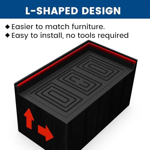 MYMULIKE Bed Risers 3 or 5 inch, 8 Pack Oversized Extra Large 6.5x3.5 inch Post, 11000lbs Heavy Duty Couch Risers, L Shape Wide Opening Extra Large Furniture Risers for Bed, Couch, Sofa, Table, Chair