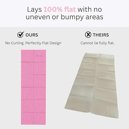 Foldable Yoga Mat, 72" x 24" x 6mm, Lightweight & Non-Slip