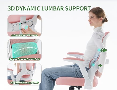 400LB Office Chair: Mesh Ergonomic Desk Chair Comfy with Lumbar Support