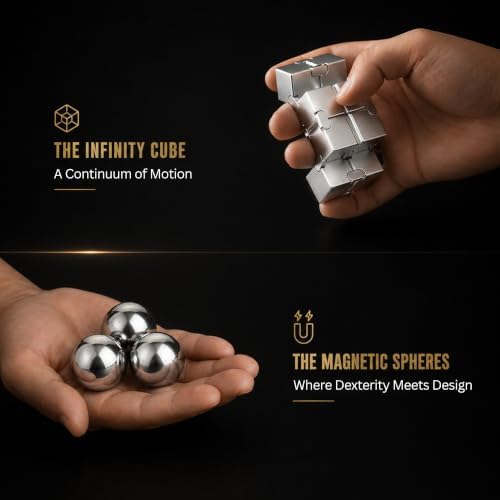 The Executive Fidget Set™ – Luxury Metal Desk Toys for Adults with ADHD & Anxiety | Premium Stress Relief & Executive Office Gift