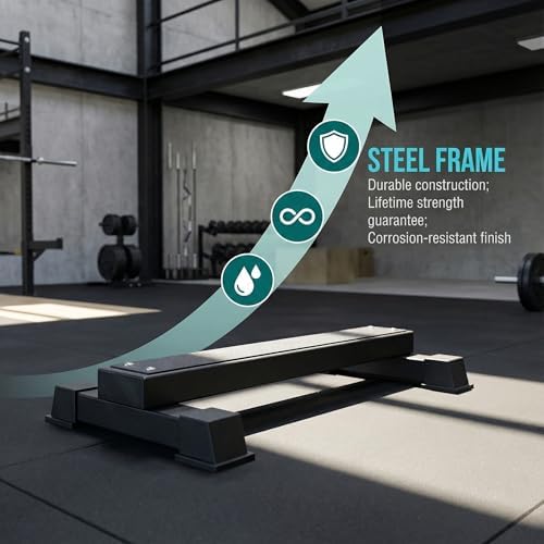 Steel Calf Raise Bar, Standing Calf Raise Platform Machine, Calf Raise Block Rack for Calf Stretching, Squat, Foot Stretch