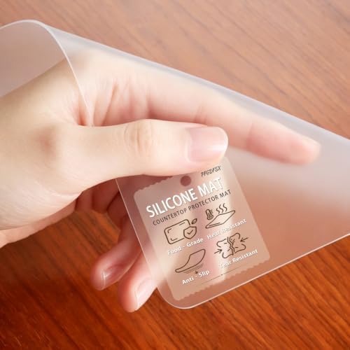 1mm Clear Silicone Sheeting 10in x 12 Transparent Sheet Roll Protector Tablecloth Rectangular Table Pads for Dining Room