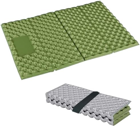 Ultralight Foam Sit Pad, Foldable Waterproof Z Hiking Sitting Pad Insulated Stadium Seat Cushion with Strap for Camping Stadium Outdoor Picnic (Green)