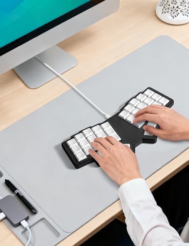 YIVU Unibody Split Mechanical Keyboard, 36 Keys Ortholinear Ergonomic 40% Layout, Hot Swappable Programmable Wired Gaming Keyboard with QMK/VIAL Support, for Mac/Windows/Linux, DIY Custom Coder Keypad