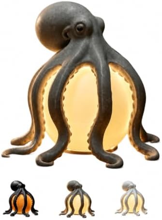 Octopus Ocean Decor Table Lamp, Grey