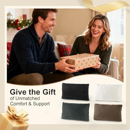 KINIVA Dual-Layer Ultra-Suede Neck Support Pillow for Recliners, Sofas & Office Chairs - Breathable Mesh, Removable Cover, Orthopedic Cervical Support for Pain Relief (Chocolate)
