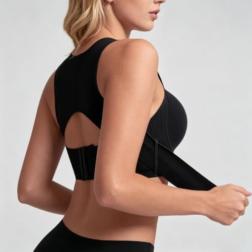 Posture Support Bras For Older Women Front Closure Crossback Wireless Bra Seamless Full Coverage Push Up Bralettes