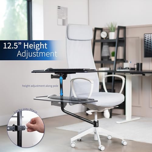 VIVO Black Office Chair Mounted 26 x 12 in Keyboard Tray, MOUNT-KB08C