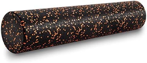 ProsourceFit High Density Foam Rollers 36 - inches long, Firm Full Body Athletic Massage Tool for Back Stretching, Yoga, Pilates, Post Workout Muscle Recuperation, Black/Orange