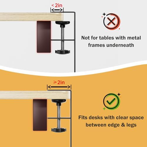 DELAMU 25'' Upgraded No Drilling Under Desk Cable Management Tray, Black