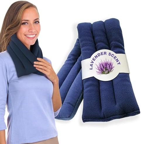 SunnyBay Lavender Heating Pad, Neck and Shoulder Wrap, 26x6 inch, Navy