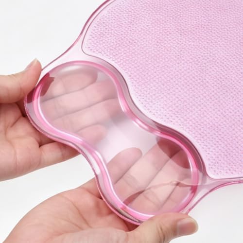 Gel Wrist Rest for Keyboard and Mouse Pad Set - Clear Pink