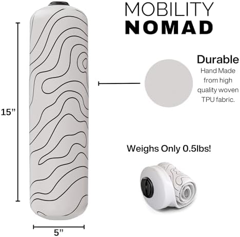 Inflatable Travel Foam Roller for Muscle Recovery and Back Support (Topo Gray, 15")