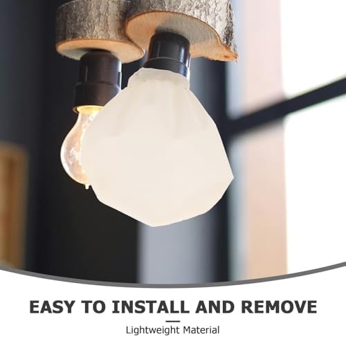 2PCS Light Bulb Shade Cover: Light Diffuser Cover for LED - Ceiling Bulb Fabric Protection - Baby Anti-Glare Shade for Night Feeding Nursery