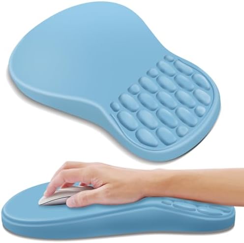 YIWEI Ergonomic Mouse Pad with Wrist Rest for Carpal Tunnel Pain Relief