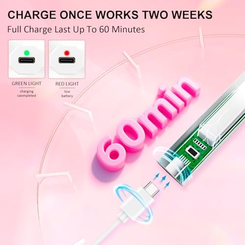 Cordless Mini Nail Lamp 【Skin-Safe Curing】 Portable Handheld UV Light for Gel Nails Rechargeable, Fast Flash Cure LED Nail Dryer for Polish, Nail Strips Salon Home Travel with Stand, White