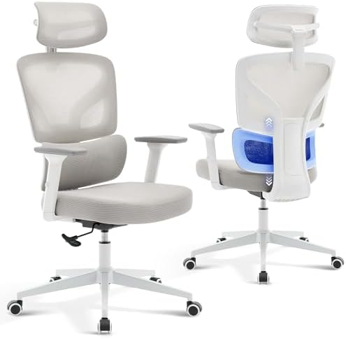 Ergonomic Office Chair Mesh – Adjustable Lumbar 3D Armrests High-Back Desk