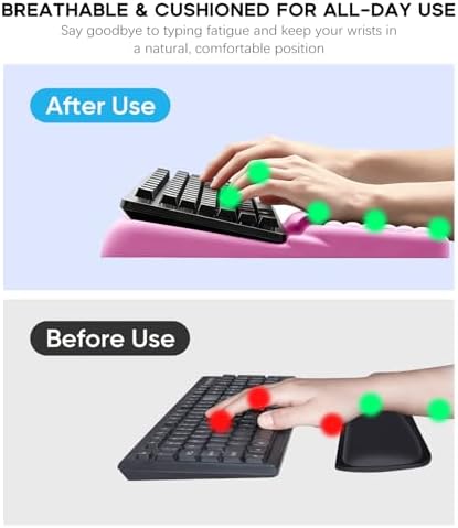 Wrist Rest with Keyboard Stand, Ergonomic Memory Foam Wrist Support