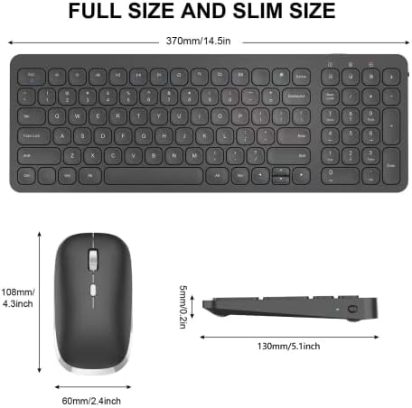 cimetech Wireless Keyboard and Mouse Combo - Black