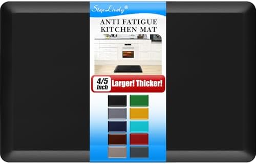 4/5 Inch Thick Kitchen Mat - Cushioned Anti Fatigue Mat for Kitchen Floor