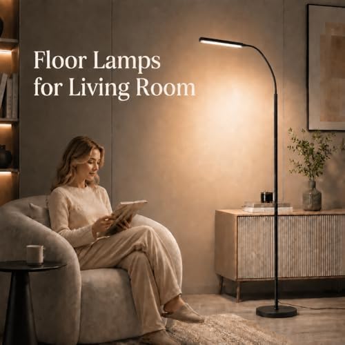 Wio-Mio Floor Lamp, 15W/1000LM Bright LED Floor Lamp with Stepless Dimming