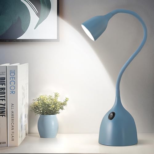 EJIAXIN Desk Lamp for College Dorm Room - LED Reading Light, Blue