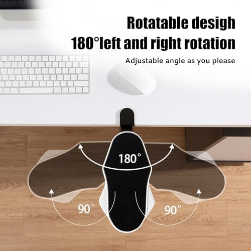 Computer Arm Rest for Desk, 180° Swivel and 90° Foldable, White