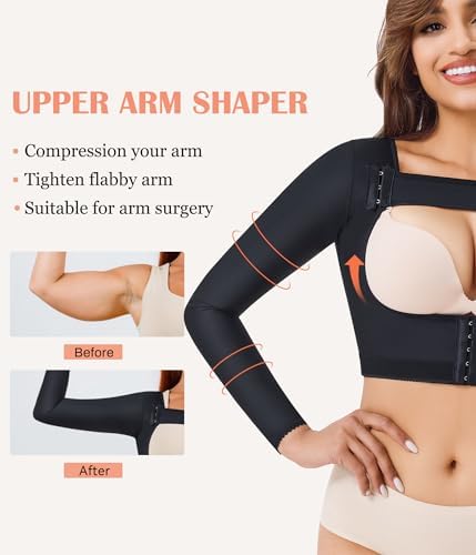 LANCS Arm Compression Sleeve Women Post Surgical Slimmer Arm Shaper Tops