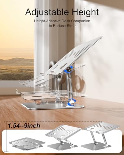 Laptop Stand for Desk, Adjustable Laptop Riser Holder
