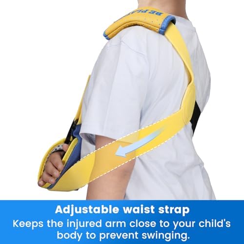 Velpeau Pediatric Arm Sling Shoulder Immobilizer for Kids, Blue Right 2XS