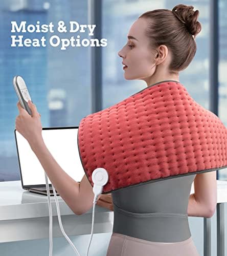 VALGELUIK Heating Pad for Back Pain Relief, 12"x24" Electric Heat Pad Gifts