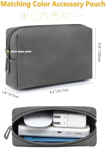 HYZUO 13 Inch Laptop Case Sleeve with Stand for MacBook Air, Dark Gray
